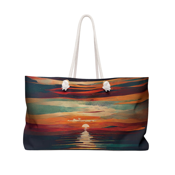 Sunset Watercolor Weekender Bag