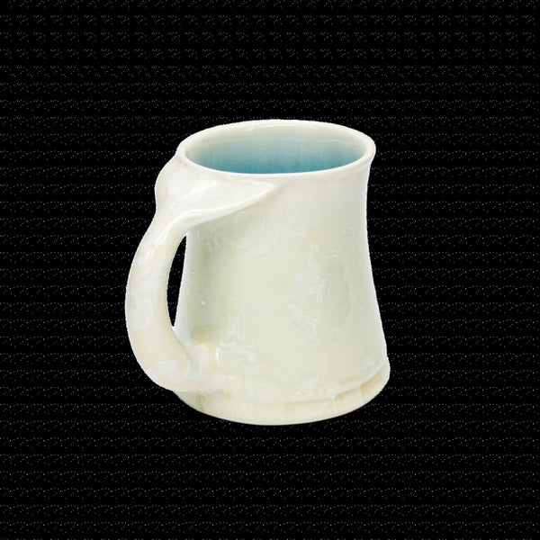 Whale Tail Mug, Large, Mother of Pearl Green