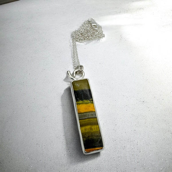 Bumble Bee Jasper Bauble Necklace