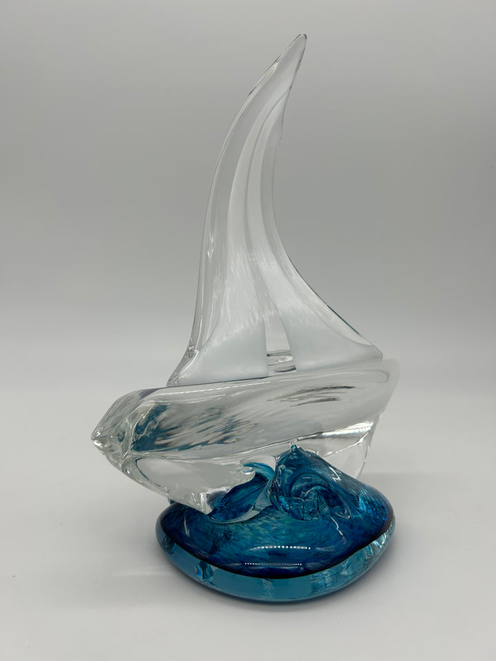 Sailboat Sculpture - Glass Edgecomb Potters