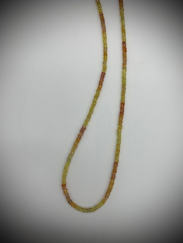 Rare Yellow/Orange Sapphire Strand Necklace - Jewelry Edgecomb Potters