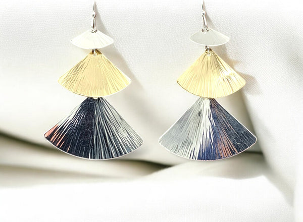 Triple Fan Glider Earrings