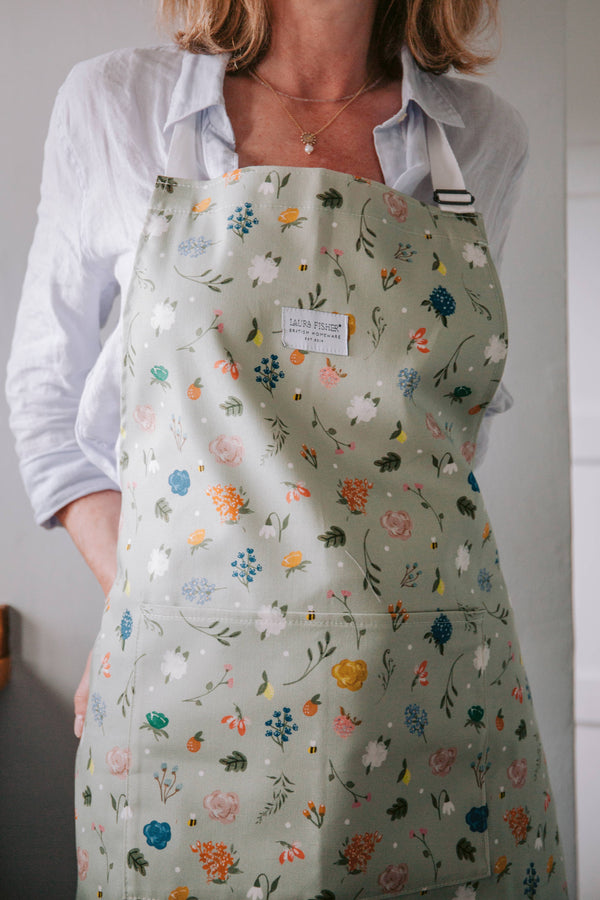 Floral Meadow Apron - Textiles Edgecomb Potters