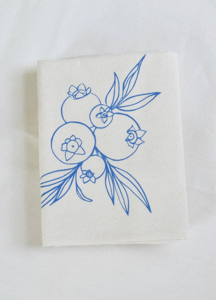 Wild Blueberry Tea Towel - Textiles Edgecomb Potters