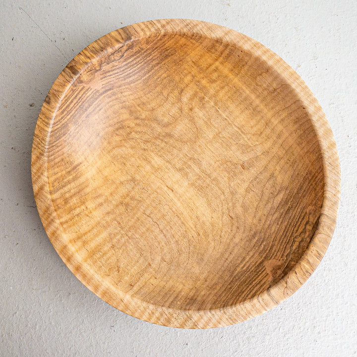 Curly Red Maple Bowl 10.5 - WOOD Edgecomb Potters