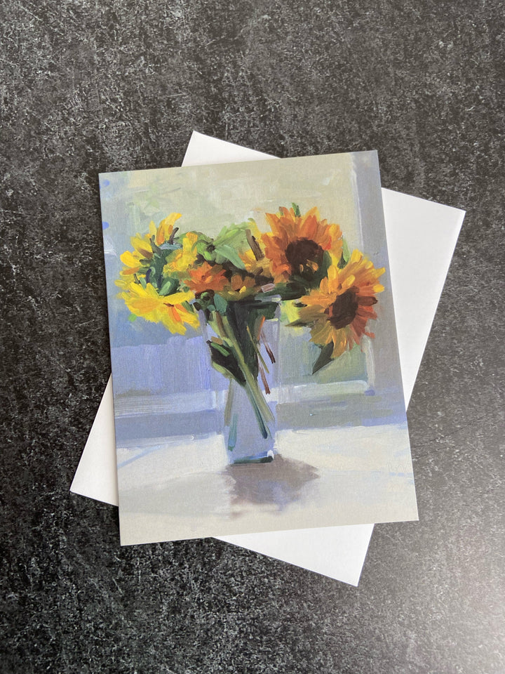 Sunflowers Hazy Day Greeting Card - Greeting & Note Cards Edgecomb Potters