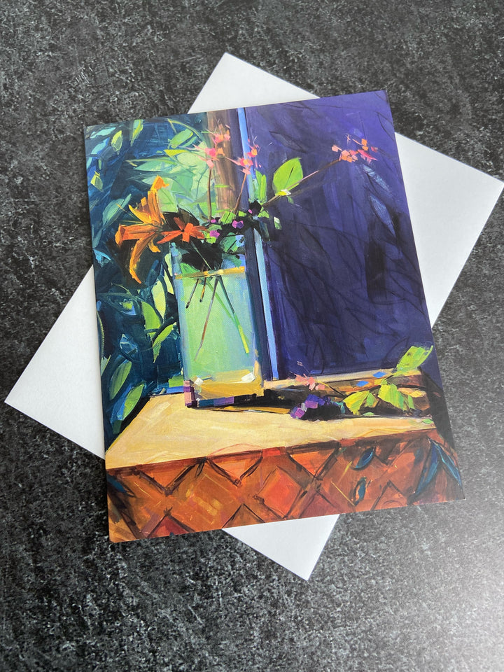 Late Afternoon Early August Greeting Card - Greeting & Note Cards Edgecomb Potters